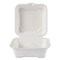 Eco-Products Renewable/Compostable Sugarcane Clamshells, 6 x 6 x 3, White, PK500 EP-HC6NFA - alternate 2